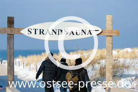 Ostsee Pressebild: Strandsauna an der Ostsee